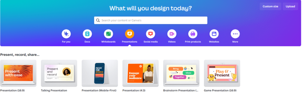 presentation ai-Canva