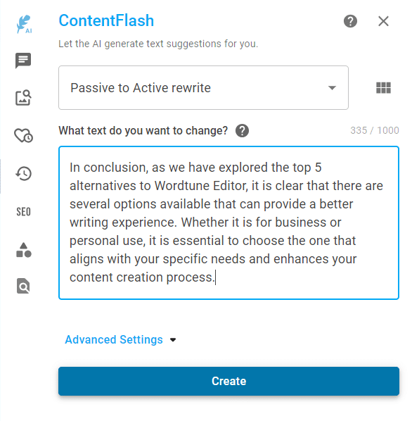 wordtune editor vs ContentFlash