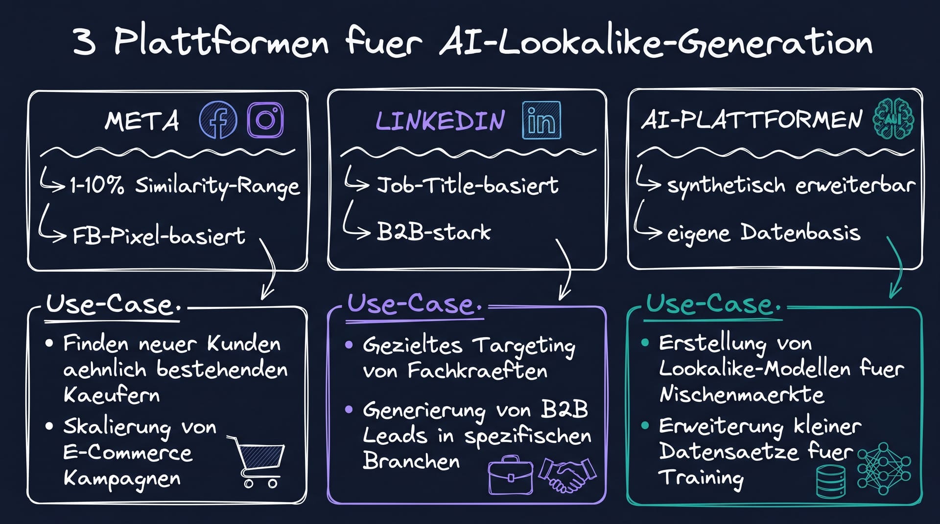 3 Plattformen für AI-Lookalike-Generation: LinkedIn Meta AI