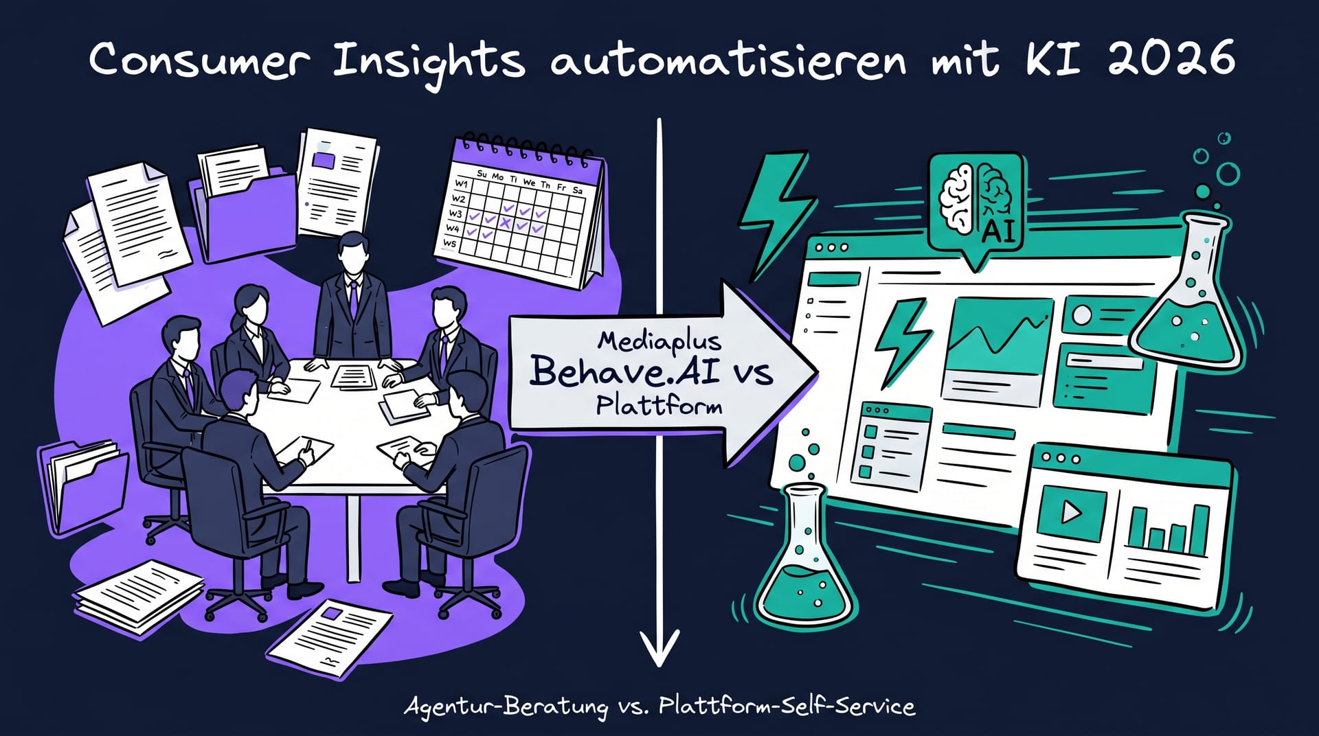 Consumer Insights mit KI automatisieren 2026: Mediaplus Behave.AI vs Plattform