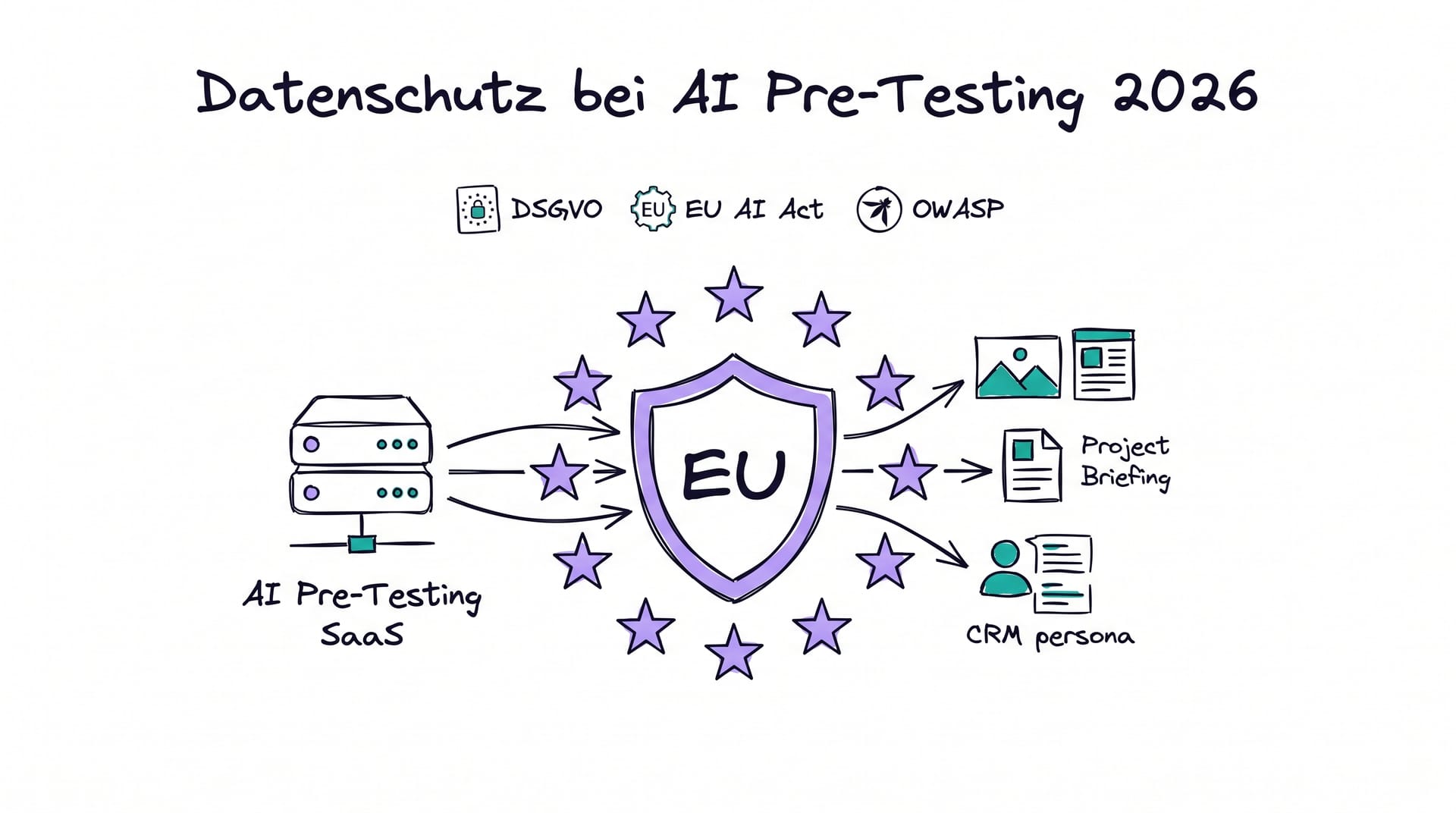 Datenschutz und Datensicherheit bei AI Pre-Testing-Loesungen 2026