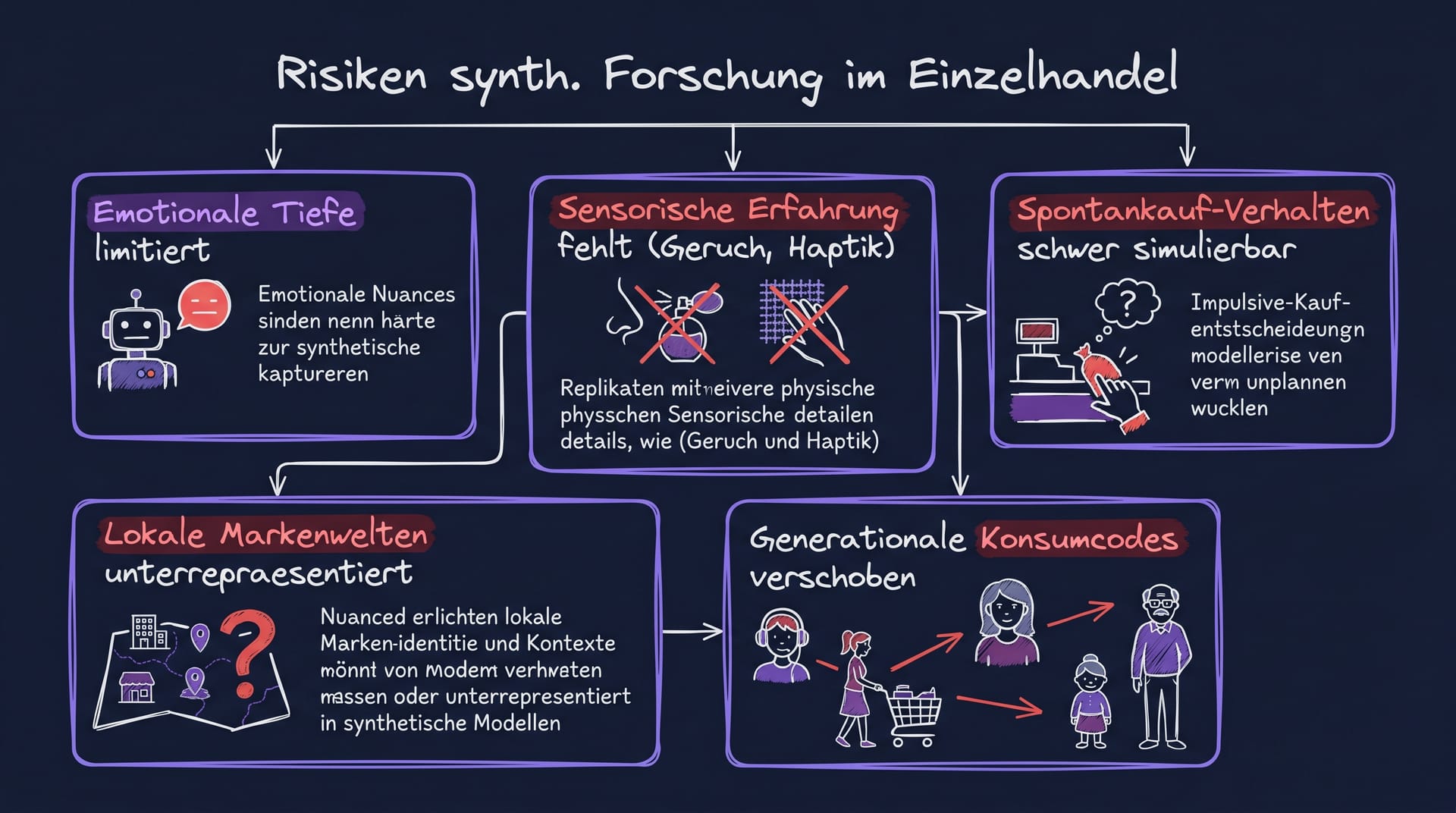 Risiken synthetischer Forschung im Einzelhandel