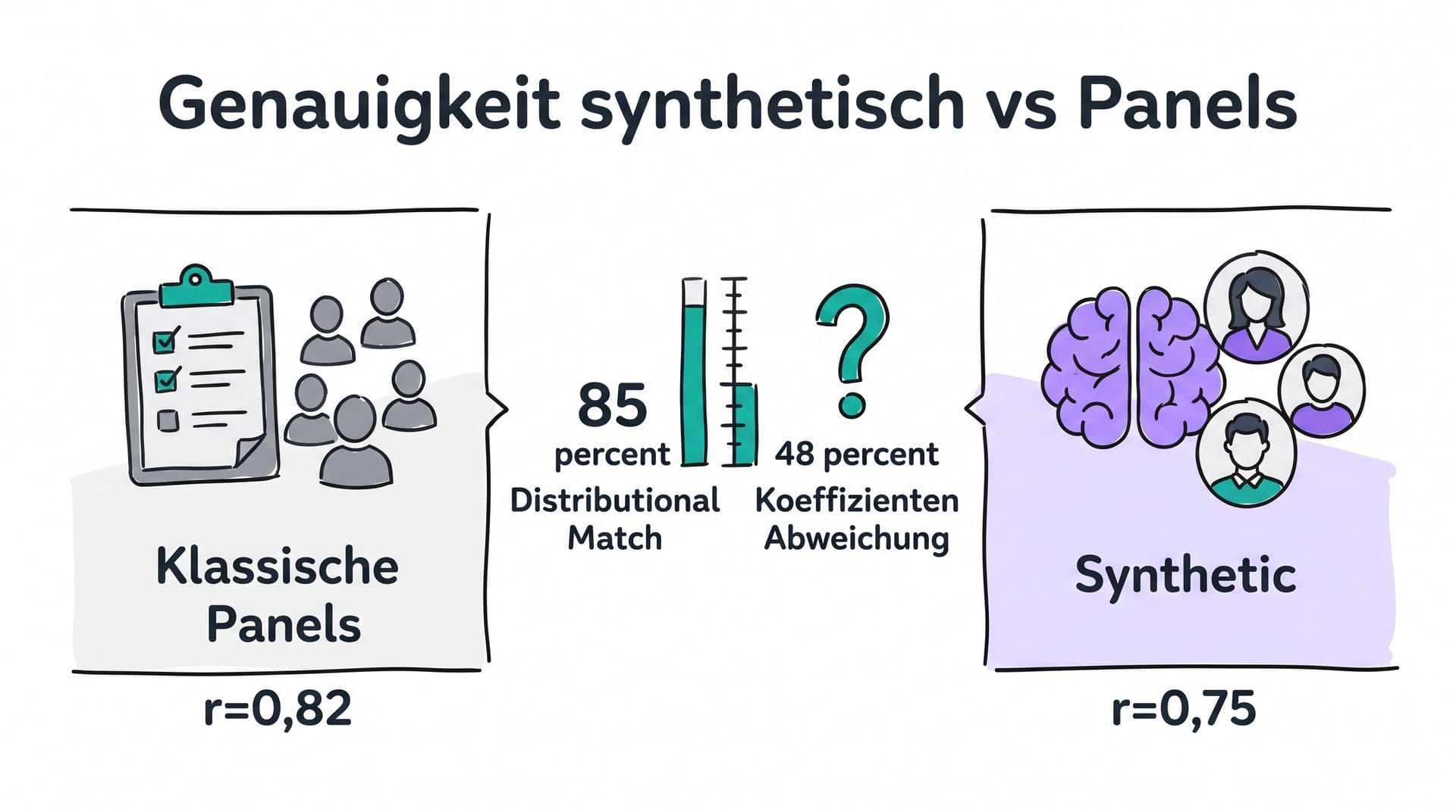 Genauigkeit synthetischer Daten vs klassischer Panels in der Marktforschung 2026