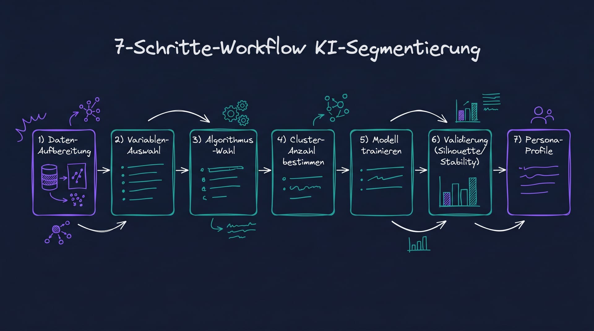 7-Schritte-Workflow KI-Segmentierung