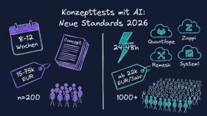 Konzepttests mit AI 2026: Neue Standards in Methodik und Geschwindigkeit