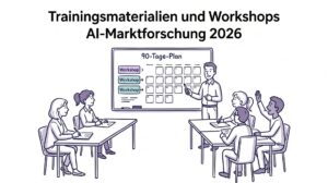 Trainingsmaterialien und Workshops fuer AI-Marktforschung 2026