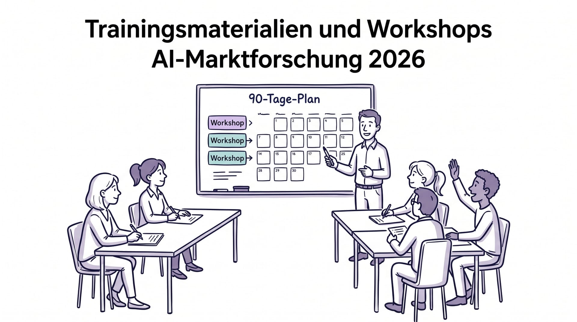 Trainingsmaterialien und Workshops fuer AI-Marktforschung 2026