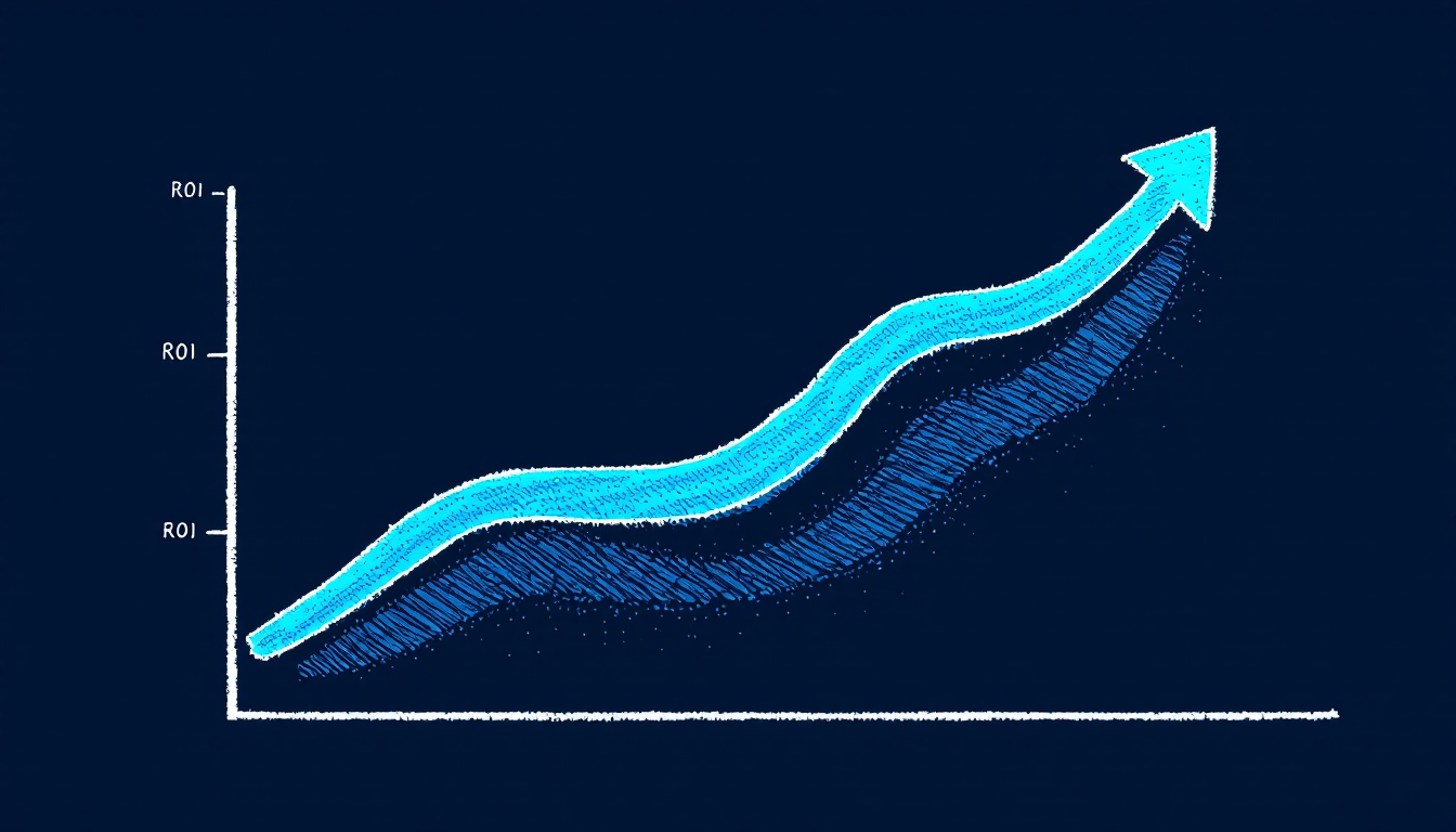 Rising ROI curve as research cost falls and decision speed rises