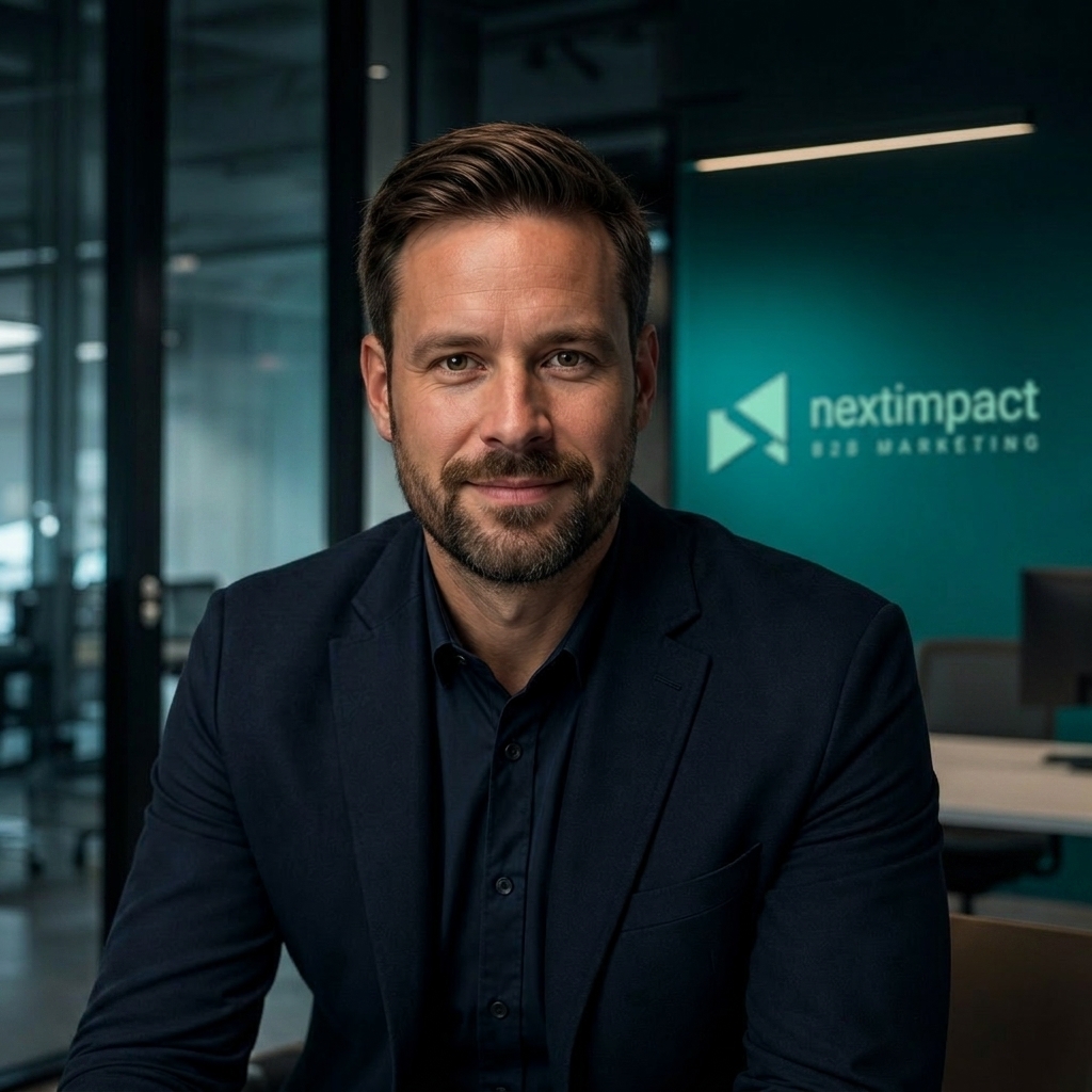 B2B Marketing Manager im modernen Buero