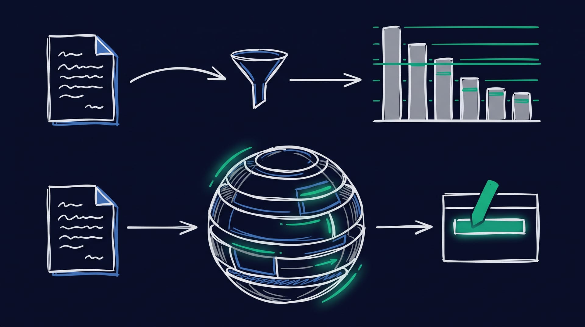 Classic ranking pipeline compared to a model producing one cited answer