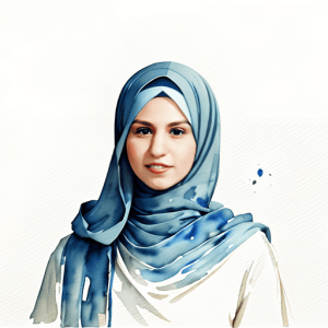 Ola A Woman Wearing A Hijab, Slight Smile, Artstation, Watercolor, Highly Detailed, Portrait 20230711170410